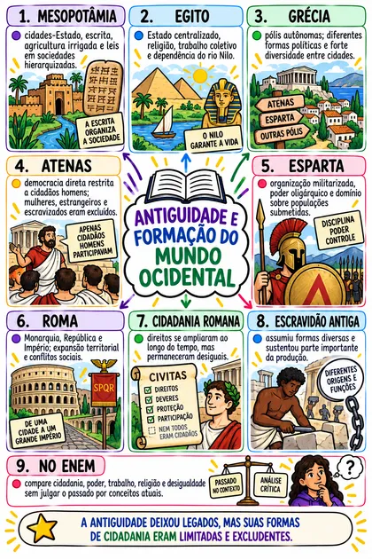 Exemplo de mapa mental de Ciências Humanas