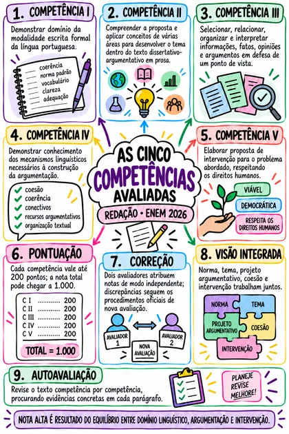 Amostra de mapa mental — Redação — exemplo 2